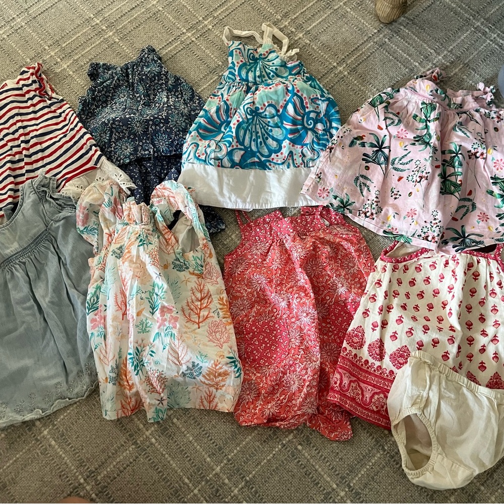 GAP bundle of Girls' Summer Dresses and Rompers 6-12 month